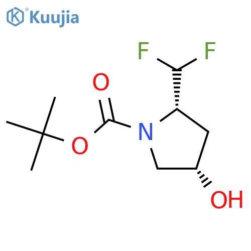 (2S,4S)-Tert-butyl 2-(difluoromethyl)-4-hydroxypyrrolidine-1-carboxylate structure