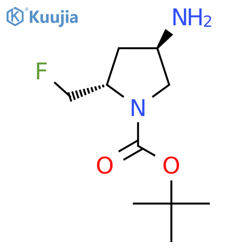 tert-butyl (2S,4R)-4-amino-2-(fluoromethyl)pyrrolidine-1-carboxylate structure