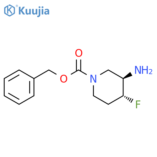 benzyl trans-3-amino-4-fluoropiperidine-1-carboxylate structure