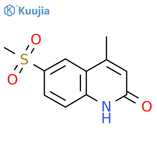 4-Methyl-6-(methylsulfonyl)quinolin-2(1H)-one structure