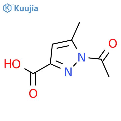 1H-Pyrazole-3-carboxylicacid, 1-acetyl-5-methyl- structure