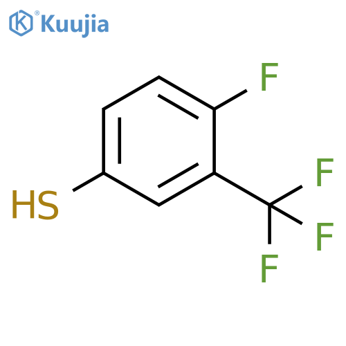 4-fluoro-3-(trifluoromethyl)benzene-1-thiol structure