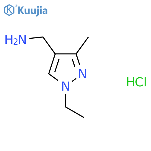 (1-Ethyl-3-methyl-1H-pyrazol-4-yl)methanamine hydrochloride structure
