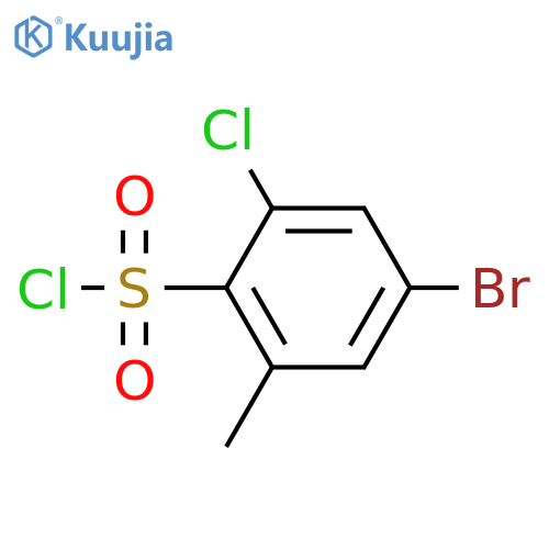 4-Bromo-2-chloro-6-methylbenzenesulfonyl chloride structure