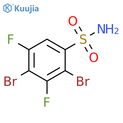 2,4-dibromo-3,5-difluorobenzene-1-sulfonamide structure