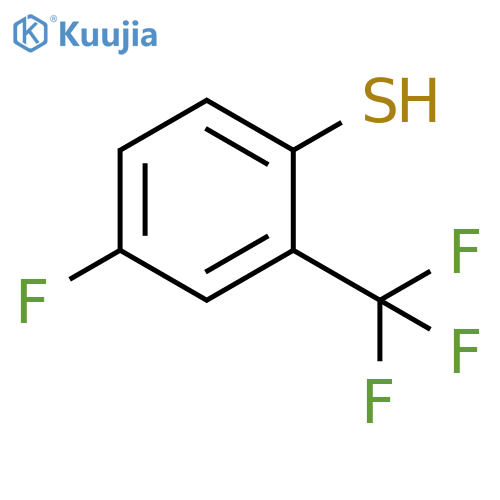 4-fluoro-2-(trifluoromethyl)benzene-1-thiol structure