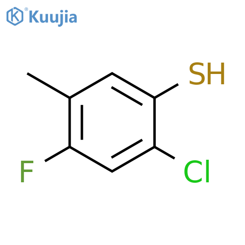 2-chloro-4-fluoro-5-methylbenzene-1-thiol structure