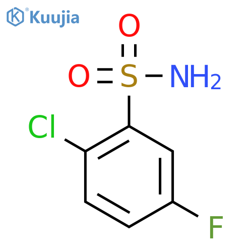 2-chloro-5-fluorobenzene-1-sulfonamide structure