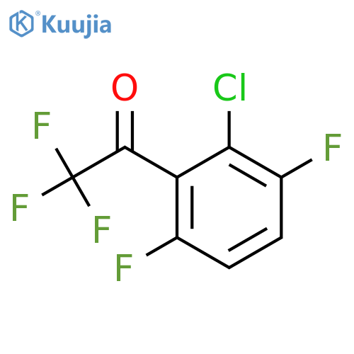 1-(2-chloro-3,6-difluorophenyl)-2,2,2-trifluoroethan-1-one structure