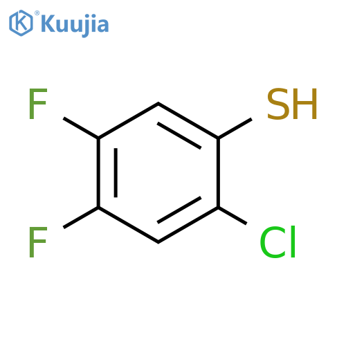 2-chloro-4,5-difluorobenzene-1-thiol structure