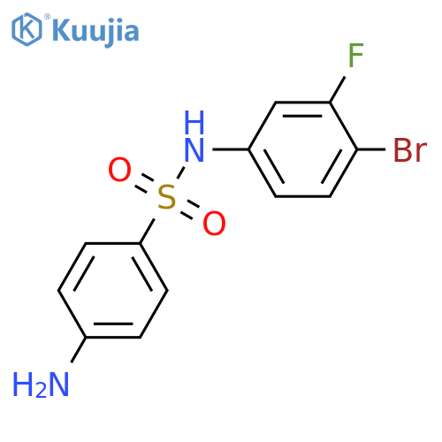 4-Amino-N-(4-bromo-3-fluorophenyl)benzene sulfonamide structure