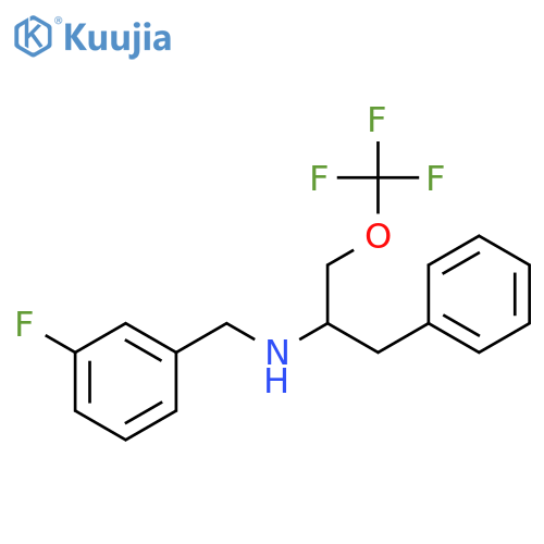(1-Benzyl-2-trifluoromethoxy-ethyl)-(3-fluoro-benzyl)-amine structure