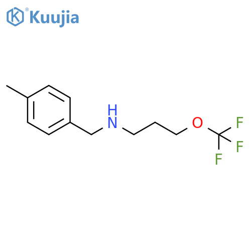 (4-Methyl-benzyl)-(3-trifluoromethoxy-propyl)-amine structure