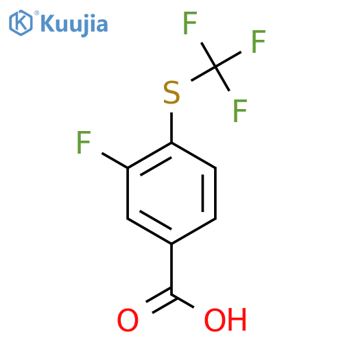 3-Fluoro-4-((trifluoromethyl)thio)benzoic acid structure