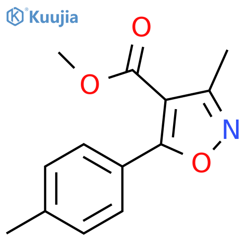 3-Methyl-5-p-tolyl-isoxazole-4-carboxylic acid methyl ester structure