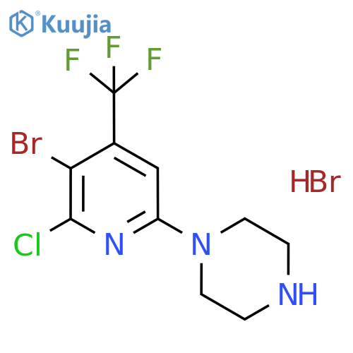 1'-(5-Bromo-6-chloro-4-(trifluoromethyl)pyridin-2-yl)piperazine Hydrobromide structure
