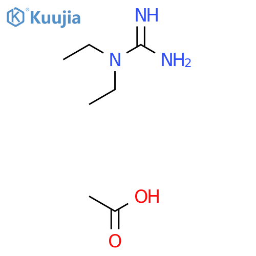 Acetic acid; 1,1-diethylguanidine structure