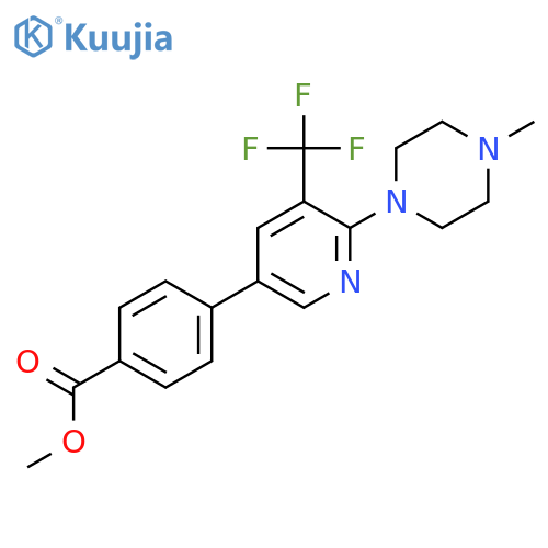 4-6-(4-Methyl-piperazin-1-yl)-5-trifluoromethyl-pyridin-3-yl-benzoic acid methyl ester structure