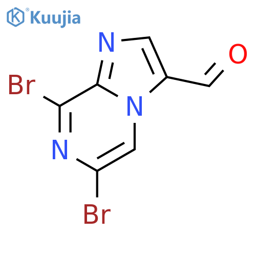 6,8-Dibromoimidazo[1,2-a]pyrazine-3-carbaldehyde structure