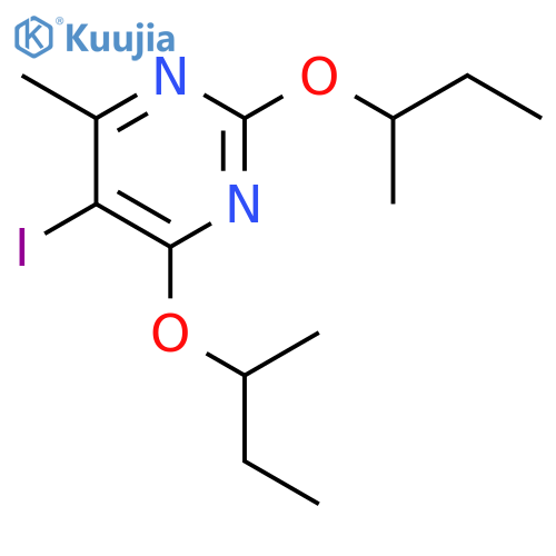 Pyrimidine, 5-iodo-4-methyl-2,6-bis(1-methylpropoxy)- structure