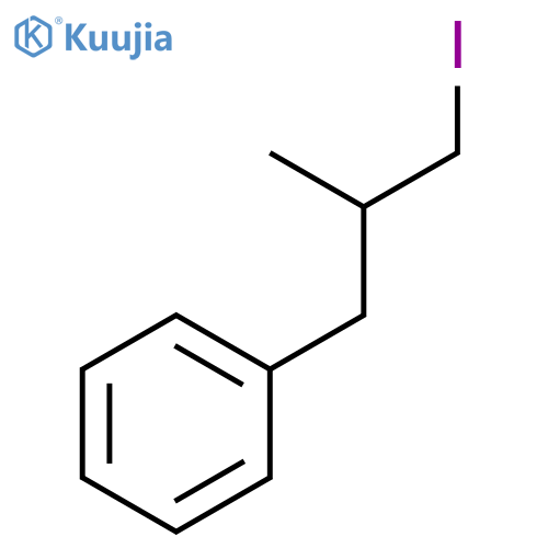 Benzene, (3-iodo-2-methylpropyl)- structure