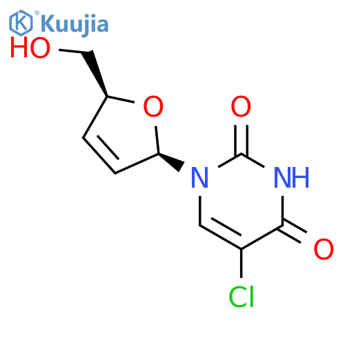 Uridine,5-chloro-2',3'-didehydro-2',3'-dideoxy- structure