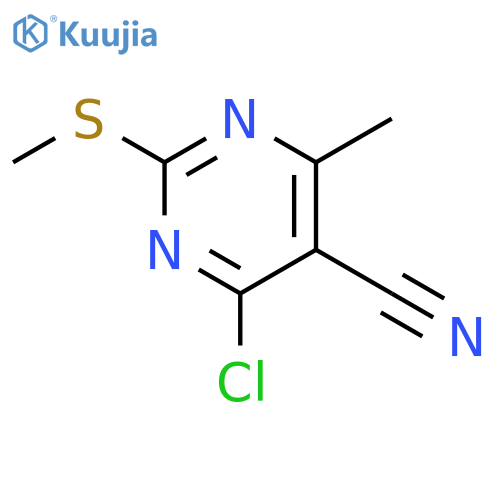 4-Chloro-6-methyl-2-(methylthio)pyrimidine-5-carbonitrile structure