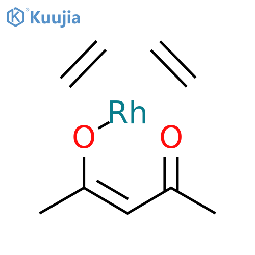 Acetylacetonatobis(ethylene)rhodium(I) structure