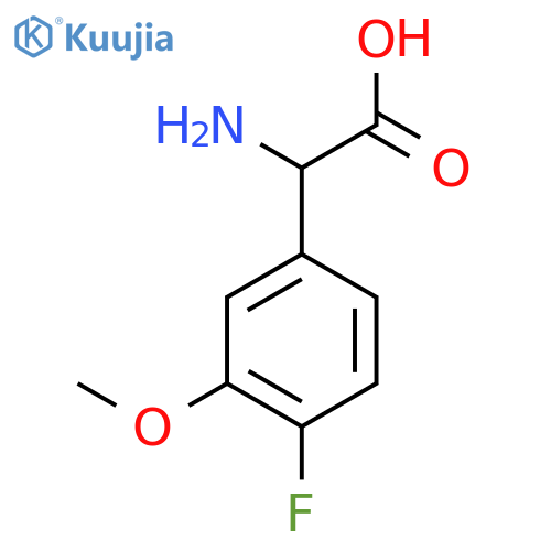 2-Amino-2-(4-fluoro-3-methoxyphenyl)acetic acid structure