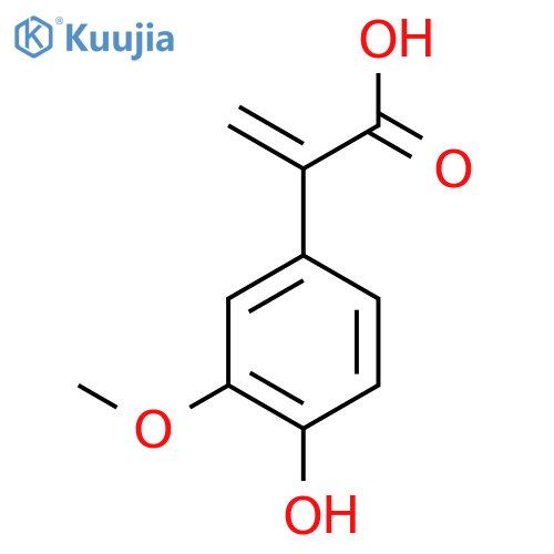 2-(4-hydroxy-3-methoxyphenyl)prop-2-enoic acid structure