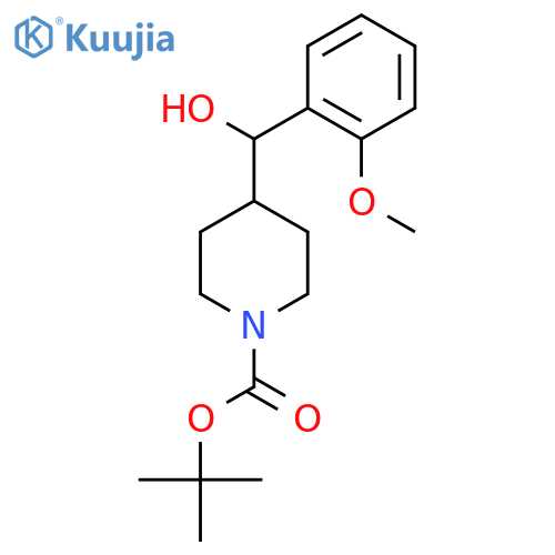 tert-butyl 4-hydroxy(2-methoxyphenyl)methylpiperidine-1-carboxylate structure