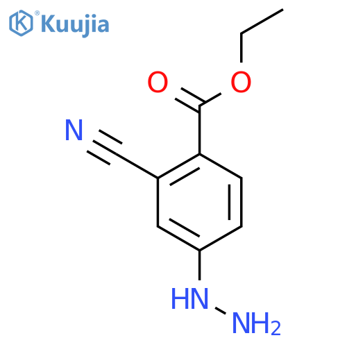 Ethyl 2-cyano-4-hydrazinylbenzoate structure