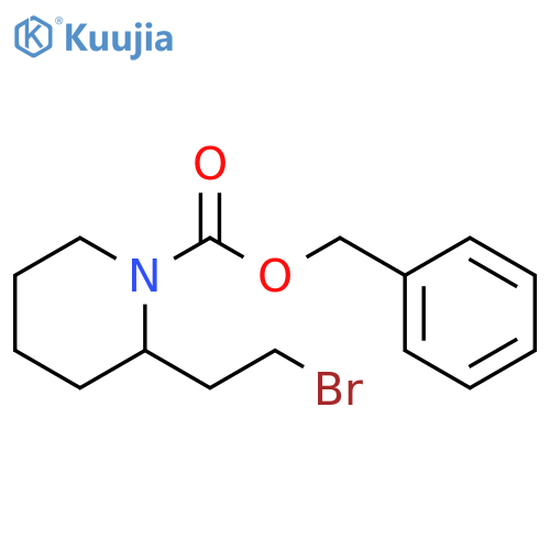 1-Piperidinecarboxylic acid, 2-(2-bromoethyl)-, phenylmethyl ester structure
