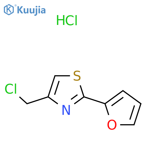 4-(Chloromethyl)-2-(furan-2-yl)-1,3-thiazole hydrochloride structure