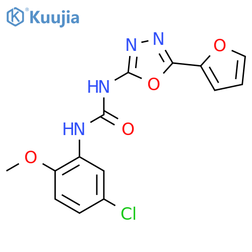1-(5-chloro-2-methoxyphenyl)-3-5-(furan-2-yl)-1,3,4-oxadiazol-2-ylurea structure
