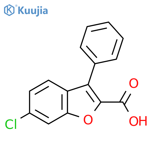 6-Chloro-3-phenyl-1-benzofuran-2-carboxylic acid structure