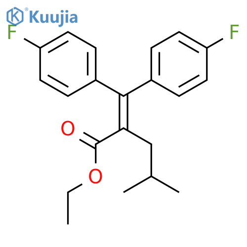 Pentanoic acid, 2-[bis(4-fluorophenyl)methylene]-4-methyl-, ethyl ester structure