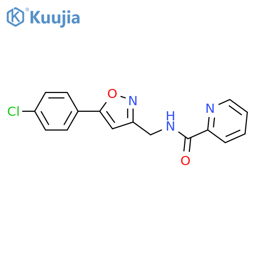 N-{5-(4-chlorophenyl)-1,2-oxazol-3-ylmethyl}pyridine-2-carboxamide structure