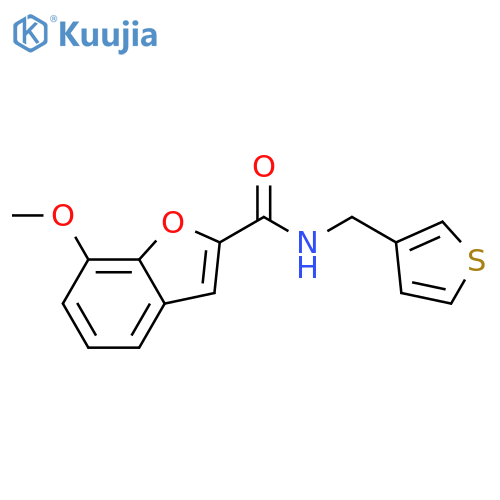 7-methoxy-N-(thiophen-3-yl)methyl-1-benzofuran-2-carboxamide structure