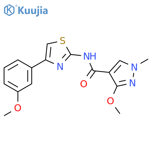 3-methoxy-N-4-(3-methoxyphenyl)-1,3-thiazol-2-yl-1-methyl-1H-pyrazole-4-carboxamide structure