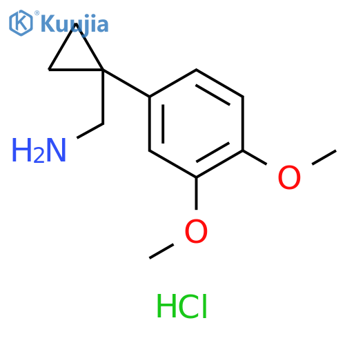 (1-(3,4-Dimethoxyphenyl)cyclopropyl)methanamine Hydrochloride structure