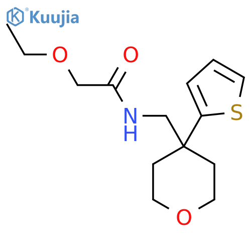 2-ethoxy-N-((4-(thiophen-2-yl)tetrahydro-2H-pyran-4-yl)methyl)acetamide structure