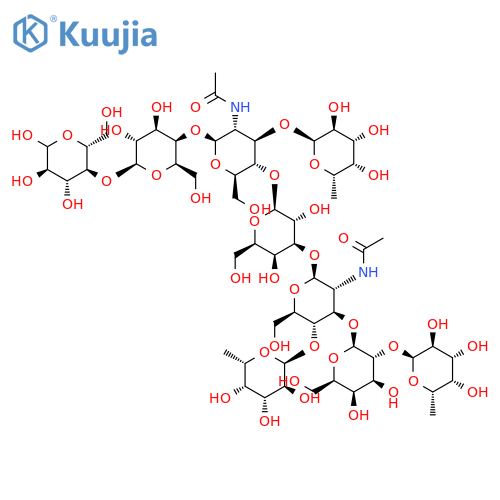 D-Glucose, O-6-deoxy-a-L-galactopyranosyl-(1&reg;2)-O-b-D-galactopyranosyl-(1&reg;3)-O-[6-deoxy-a-L-galactopyranosyl-(1&reg;4)]-O-2-(acetylamino)-2-deoxy-b-D-glucopyranosyl-(1&reg;3)-O-b-D-galactopyranosyl-(1&reg;4)-O-[6-deoxy-a-L-galactopyranosyl-(1&reg;3)]-O-2-(acetylamino)-2-deoxy-b-D-glucopyranosyl-(1&reg;3)-O-b-D-galactopyranosyl-(1&reg;4)- structure