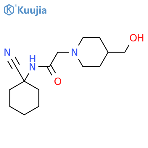 N-(1-cyanocyclohexyl)-2-4-(hydroxymethyl)piperidin-1-ylacetamide structure