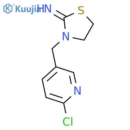 3-(6-chloropyridin-3-yl)methyl-1,3-thiazolidin-2-imine structure