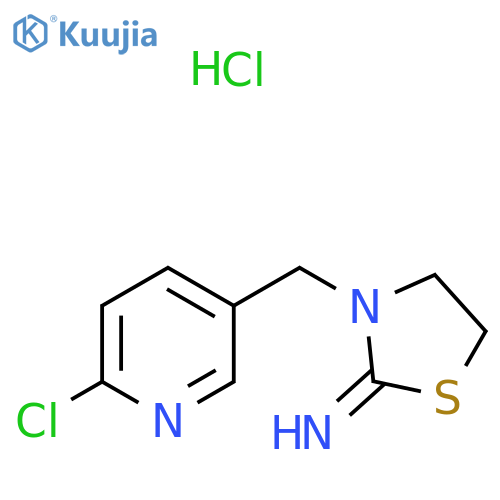 3-(6-chloropyridin-3-yl)methyl-1,3-thiazolidin-2-imine hydrochloride structure