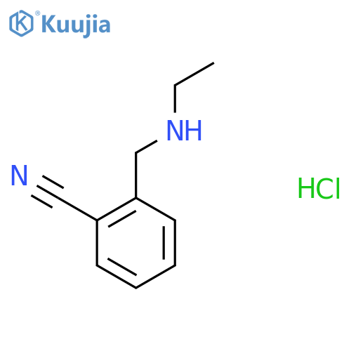 2-(ethylamino)methylbenzonitrile hydrochloride structure
