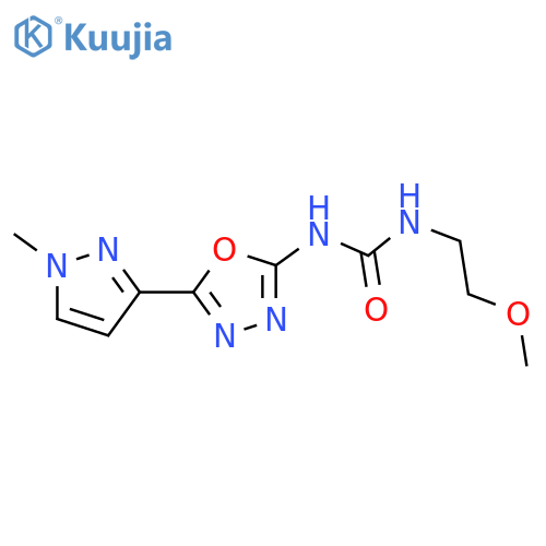 3-(2-methoxyethyl)-1-5-(1-methyl-1H-pyrazol-3-yl)-1,3,4-oxadiazol-2-ylurea structure