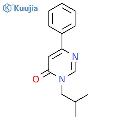 3-(2-methylpropyl)-6-phenyl-3,4-dihydropyrimidin-4-one structure