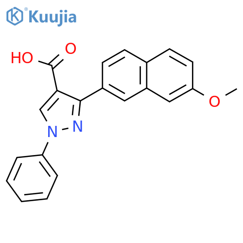 3-(7-Methoxynaphthalen-2-yl)-1-phenyl-1H-pyrazole-4-carboxylic acid structure